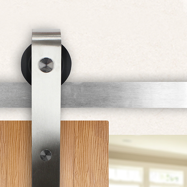 Country Style Stainless Steel 2m Barn Door Hardware Kit Bhr003